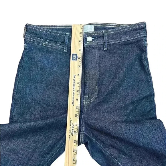 Everlane Way High Rise Skinny Split Hem Jeans Size 29 Organic Cotton Dark Wash - Picture 9 of 10